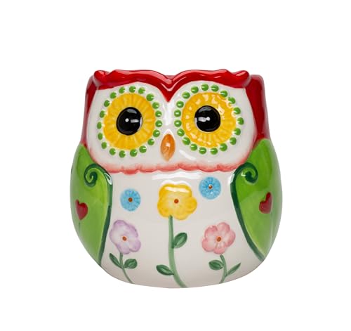 Cosmos Gifts 21149 Mini Colorful Owl Planter Pot Holder/Candy Bowl Holder 4"H
