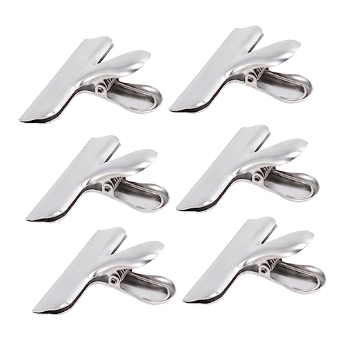 EXCEART 6 Pezzi Clip Di Trucioli Clip Per Sacchetti Di Trucioli Sigillante Per Sacchetti Di Trucioli Clip Per Borse Stazionario Metallo