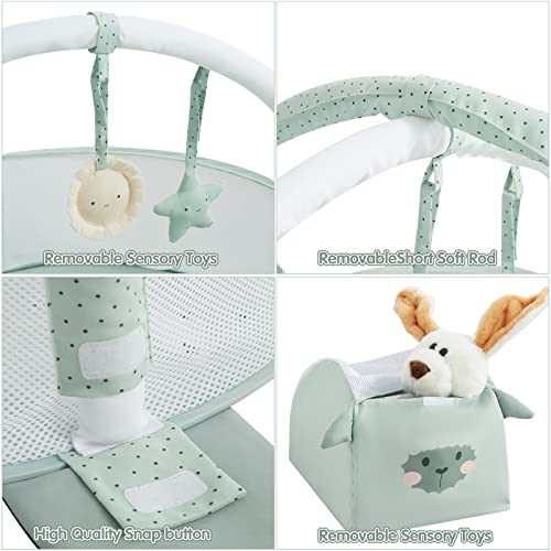 Beright 5-in-1 Baby Gym & Play Mat,Play Gym & Ball Pit with Sensory Toys for Newborn Infant Toddler to Develop Motor&Cognition, Balls Included - Thumbnail 4