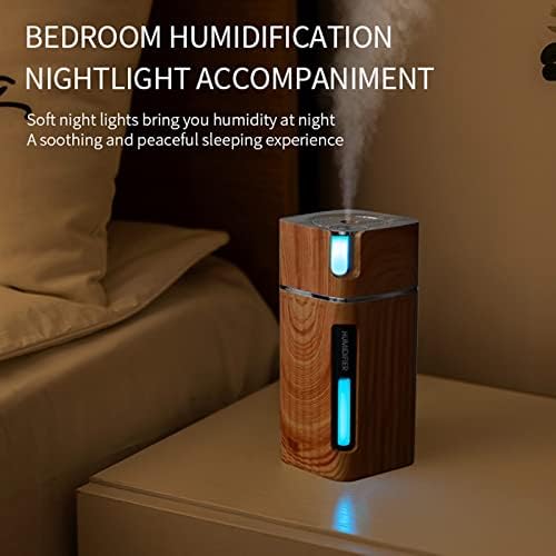 Miniatura 4 de Humidificador de escritorio de 10.1 fl oz, humidificador de aire portátil USB con luz, humidificador ultrasónico de escritorio, mini humidificador
