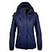 OutdoorMaster Women's Ski Jacket Basic - Winter Jacket with Elastic Powder Skirt & Removable Hood, Waterproof & Windproof