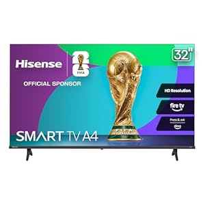 Hisense Smart TV Fire HD 32 Zoll Klasse A4 (32A4HNF) – Full Array LED, HDR10, DTS Virtual: X, schlankes Lünettendesign, Alexa integriert
