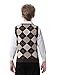 Boys Sweater Vest V Neck Argyle Sleeveless Uniform Knit Plaid Kids Clothes Brown