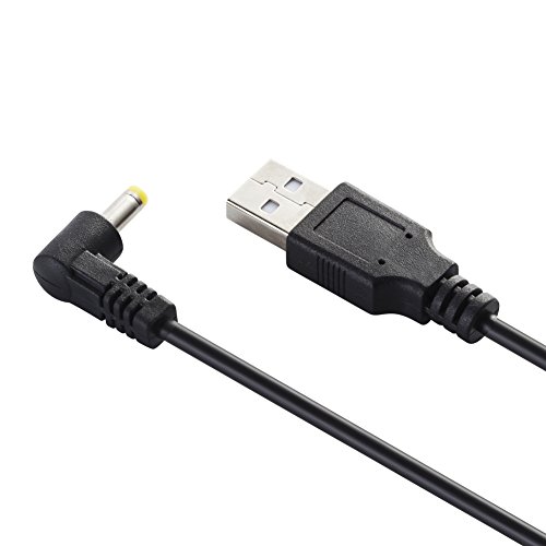 TENINYU USB 2.0 A Male to Right Angled 90 Degree DC 4.0x1.7 mm 5 Volt 24AWG DC Barrel Jack Power Cable 3FT, Black (Max 2.5 Ampere Power Cable, Center PIN Positive),2Pack - Thumbnail 3