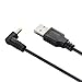 TENINYU USB 2.0 A Male to Right Angled 90 Degree DC 4.0x1.7 mm 5 Volt 24AWG DC Barrel Jack Power Cable 3FT, Black (Max 2.5 Ampere Power Cable, Center PIN Positive),2Pack