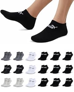 PUMA Sneakersocken 18 Paar Pack Statement Edition - Damen und Herren - Black-White-Anthracite Season - Gr. 39-42