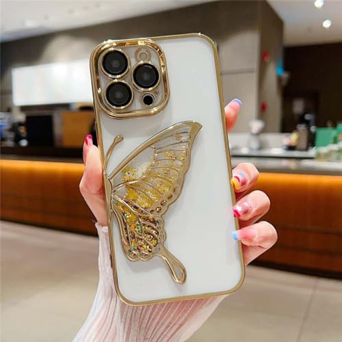 Coque silicone papillon protectrice et élégante antichoc or