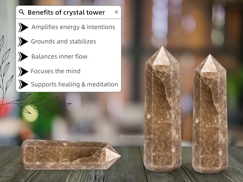 Image of Crystal Heaven Certified Smoky Quartz Tower Obelisk Point For Chakra, Healing And Balancing - Aaa Grade Original Certified Gemstone Agate For Reiki Meditation Yoga Spiritual (2-3 Inches)
