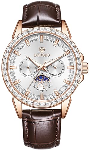Montre analogique à quartz homme en cuir à offrir pour célébrer un moment unique