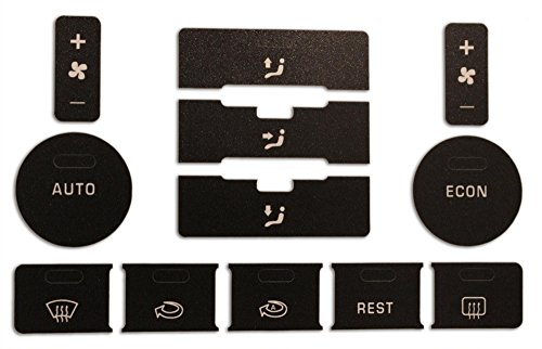 VW Touareg AC Button Repair Kit - Fits 2004 -2009 Models Dealer Grade Overlay Vinyl Decals