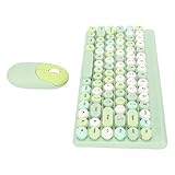  Combo Clavier Souris, Technologie sans Fil 2,4 GHz Combo Clavier Souris sans Fil Compatibilité étendue pour PC (Vert)