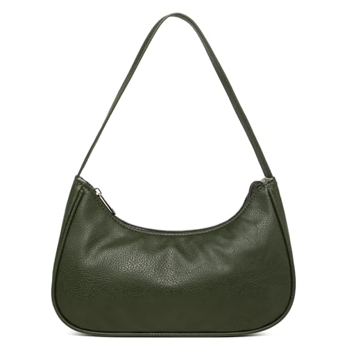 Image of Afashor Shoulder Bags for Women Vegan Leather Hobo Sling Tote Handbag Retro Clutch Purse with Zipper Closure