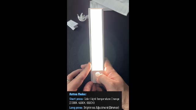 Image of Under Cabinet Lights, Pack of 2, 12 inches, 72 Side Emission LEDs, Rechargeable Battery, Under Cabinet Lighting, Motion Sensor Light, LED Lights for Bedroom, Home Decor, Night Light, Closet