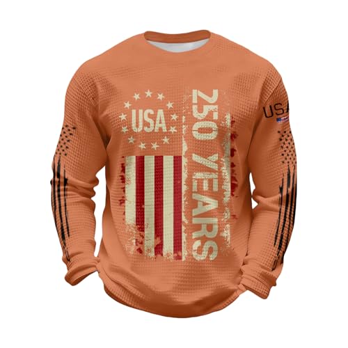 USA 250th Anniversary Shirt Mens 4th of July Shirt Long