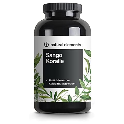 Sango Meereskoralle - 180 Kapseln - 660 mg Calcium - 330 mg Magnesium - Natürliche Calcium- und Magnesiumquelle - laborgeprüft, ohne Magnesiumstearat, hochdosiert Cover