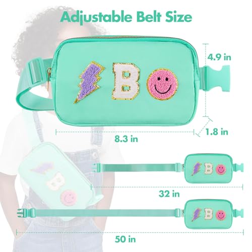 Image of PainZieteg Fanny Pack for Girls Chenille Letter Belt Bag Crossbody for Kids