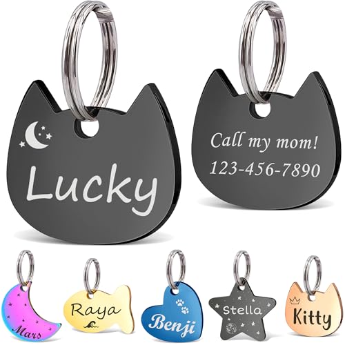 Anavia Small Size Dog Cat ID Tags, Small/XS Personalized