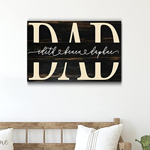 Décoration murale en bois haut de gamme pour papa : plaque personnalisée 40x50 cm - 6