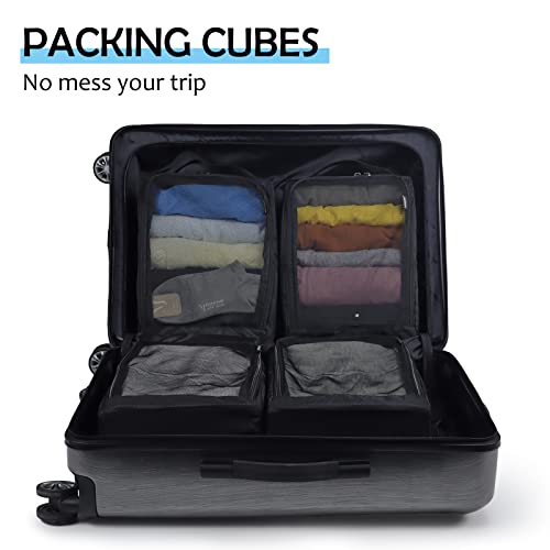 Gloppie 4-Pack Packing Cubes for Luggage - Organizer Suitcase Bags Set - Carry On Travel Accessories3