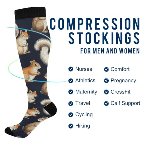 Image of Fisyme Socks for Women Men Warm Comfort Athletic Crew Running Hiking Cycling Compression Socks