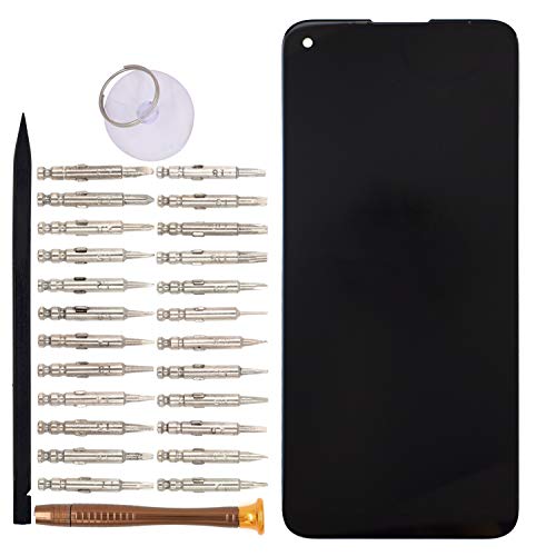 Image of Black XT2045-1 Display LCD Touch Digitizer Screen with Adhesive Replacement for Motorola Moto G8