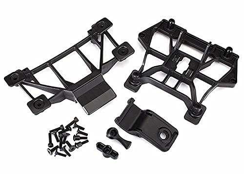 Traxxas 8615 Front and Rear Body Mounts, Black