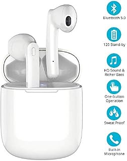 Bluetooth 5.0 Wireless Earbuds, Wireless Bluetooth Headphones with Deep Bass HiFi Stereo Sound