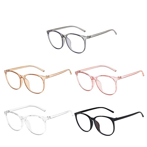 geneic Anti Blauw Licht Bril Blokkerende Filter Ronde Computer Bril Mannen Vrouwen Super Licht Frame Brillen Roze Clear… - Image 5