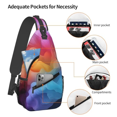 Bolso Sling unisex color negro para senderismo y viaje miniatura 3