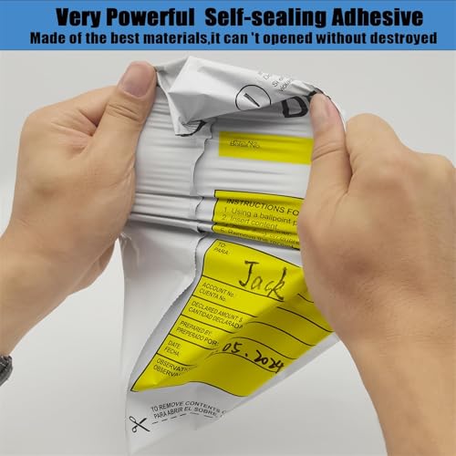 Plastic Deposit Bags 100 Pack 9\'\'x12\'\', Opaque Security Bank Deposits Bags,Cash register bags,Money bag for Cash,Bank Pocket,Tamper-Evident Bags,Unique Barcode