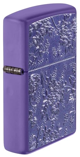 Encendedor Zippo Texture Bouquet Morado Mate miniatura 7