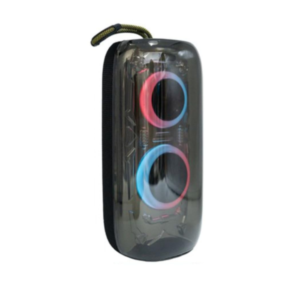 Vetrineinrete® Cassa Bluetooth 5.3 Portatile TWS RGB 20W RMS Type-C | Radio FM Integrata, Batteria 2400 mAh, Ingresso TF/USB/AUX, 60 Watt P.M.P.O, Portata 10 Metri