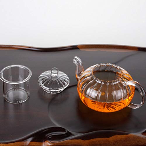 1 Peça Bule De Vidro Em Forma De Abóbora Flor Infusor Bule De Chá Transparente Bule Para Fogão De Fo