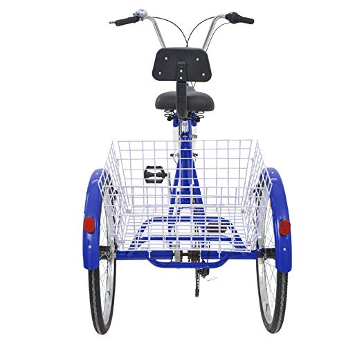 Slsy Adult Tricycles 7 Speed, Adult Trikes 20/24 / 26 inch 3 Wheel