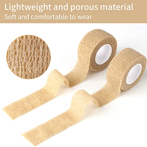 Golden Pearl Golden Pearl 6Pc-1 Inch Wide Skin Colour Elastic Self- Adhesive Bandage Finger Tape,Wrap Bandages thumb #3