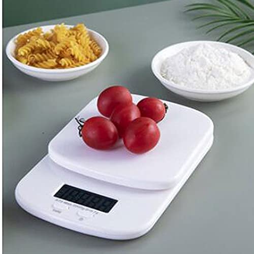 Báscula de Alimentos Báscula de Alimentos de precisión para Pesar Alimentos y café para nutrición y preparación de Comidas Color: Blanco Tamaño: 11 cm * 17 cm 1,