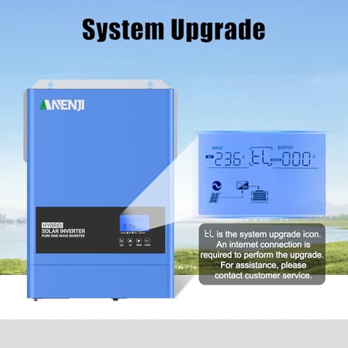 Aninerel Inverter Di Corrente Solare Ibrido Da 6200 W, 48 V Dc A 230 Vac, Inverter A Onda Sinusoidale Pura Con Regolatore Di Carica Solare Mppt Da 120 A, Tensione Massima Di Ingresso Pv 500 V, Per - 3