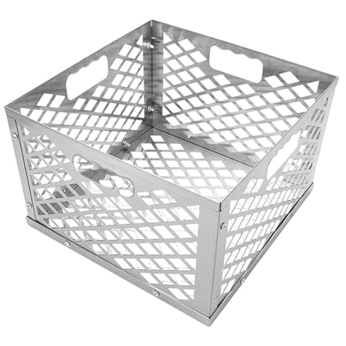 AKOOSY Contenitore in Acciaio Inossidabile Per Affumicatore Offset Accessori Per Barbecue Supporto Per Scatola Riutilizzabile