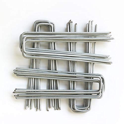 Miniatura 3 de Estacas de jardín galvanizadas de 6 pulgadas, grapas de césped tipo U para césped artificial, estacas de césped a prueba de óxido, estacas para