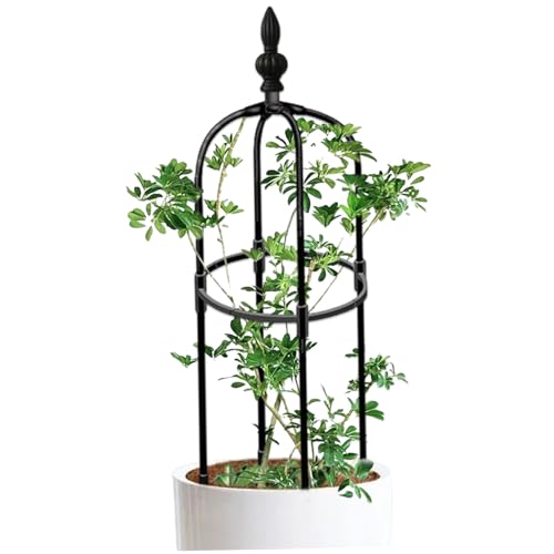 ESiiFuu Garden Obelisk Trellis 3ft Tall Round Rustproof Garden Trellis