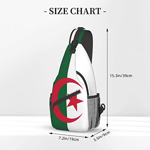 Mochila bandolera unisex con bandera de Argelia miniatura 4
