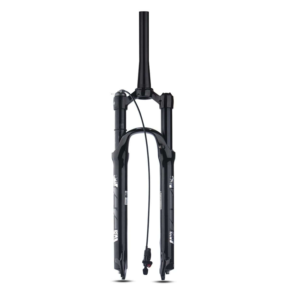 Widelec amortyzowany z aluminium do rowerów 26, 27,5 i 29", amortyzator z szybkozaciskiem 9 mm (stożkowy, 29 cali).