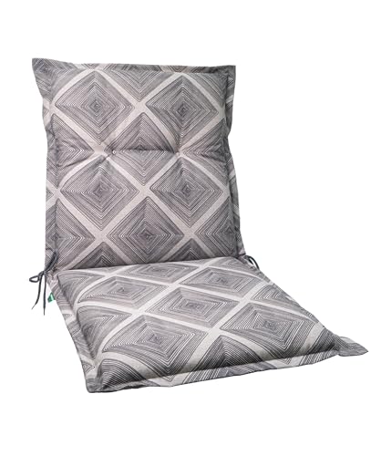 Dehner Niederlehnerpolster Molise, Stuhlkissen wasserabweisend, Polster für Gartenstühle, ca. 50 x 52 x 50 cm, Baumwolle / Polyester / Viskose, taupe