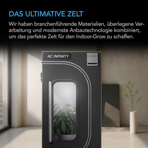 AC Infinity CLOUDLAB 816, Advanced Grow Zelt 300 × 150 × 200 cm, 25 mm Mylar, 25 mm Stahlstangen, laborgetestet höchste Reflexion, großes Sichtfenster, Montageplatte für Controller, Indoor Growing