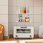 Acrylic Spice Rack Wall Mount-9 Inch, Clear Spice Shelf Storage Holder, 2 Pack Hanging Seasoning Rack Organizer for Cabinet Door, Cupboard or Wall Kitchen (Adhesive or Screw) - Image 5