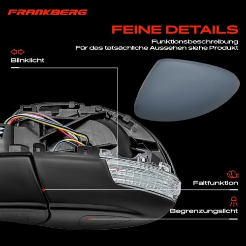 Rétroviseur extérieur VW Tiguan 1.4L 2.0L ensemble miroir latéral automatique 2007-2018 - 3