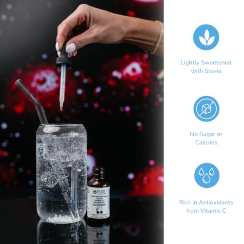 Image of Pure Inventions - Water Enhancer Drops - Delicious, Refreshing Sugar-Free Electrolyte Drops, Antioxidant Vitamin C Support, Zero Calories, No Artificial Sweeteners, Black Cherry, 30 Servings