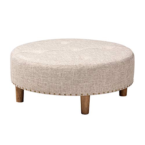 Baxton Studio Ottomans, One Size, Beige