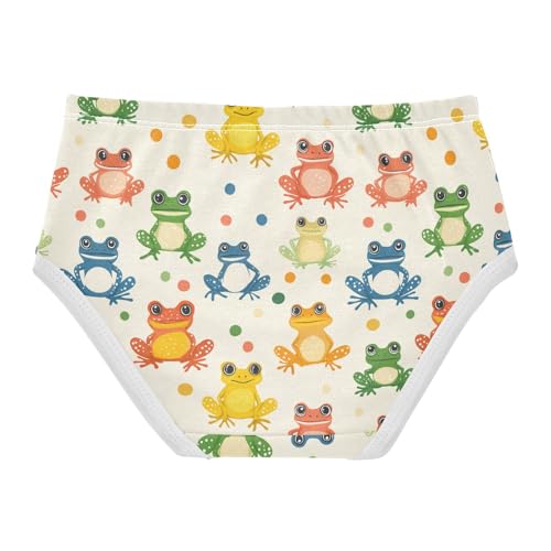 Girls Underwear Soft Cotton Cute Frogs Kids Panties in Sizes 2/3t, 4t, 5t, 6 and 82