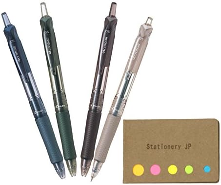 Pilot Acroball M Retractable Advanced Ink Ball Point Pens, Extra Fine Point 0.5mm, Black Ink, 4-Pack, Sticky Notes Value Set